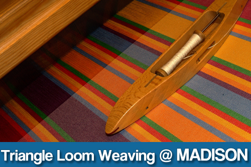 triangle loom weaving at madison