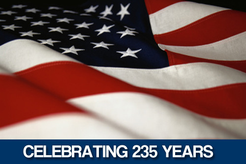 celebrating the 235th year of our flag.